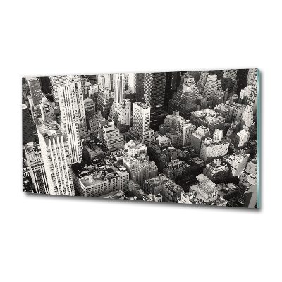 Foto en cristal de alta calidad con impresión uv horizontal Vista aérea de Nueva York