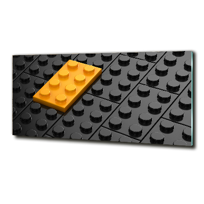 Cuadro decorativo de vidrio para salón horizontal Lego