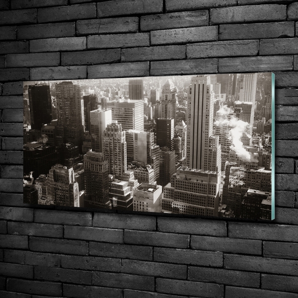 Impresión en cristal con acabado brillante horizontal Nueva York