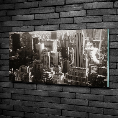 Impresión en cristal con acabado brillante horizontal Nueva York