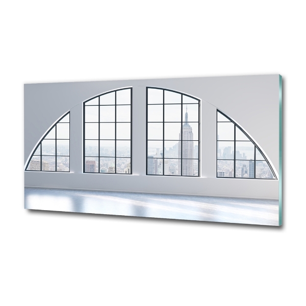 Foto en cristal de alta calidad con impresión uv horizontal Interior espacioso