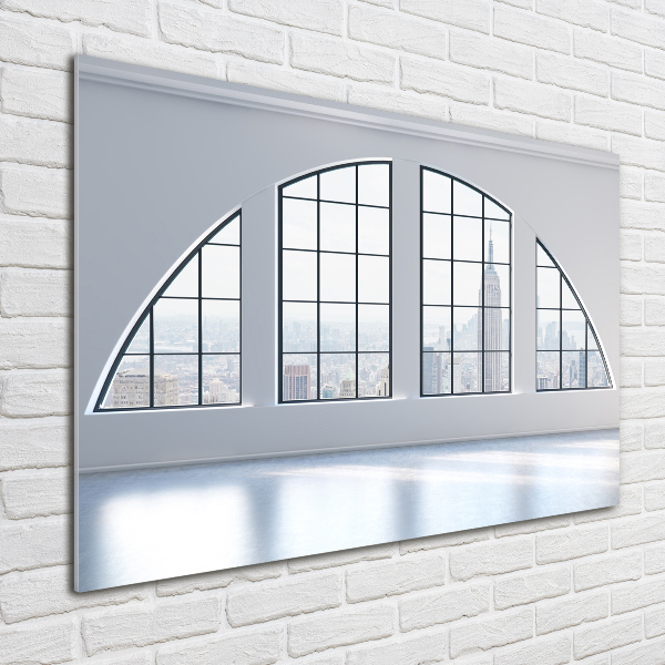 Foto en cristal de alta calidad con impresión uv horizontal Interior espacioso