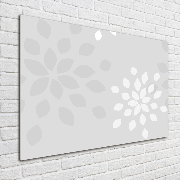 Cuadro decorativo de vidrio para salón horizontal Patrón floral