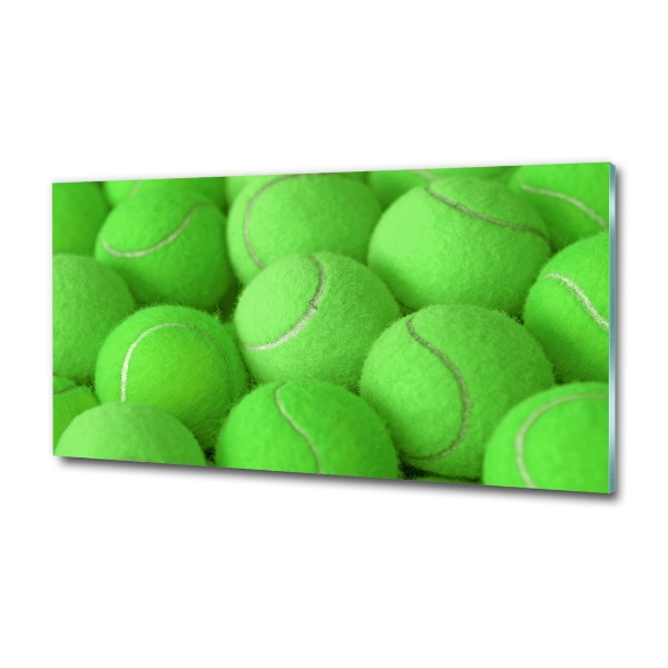 Cuadro de cristal templado moderno horizontal pelotas de tenis