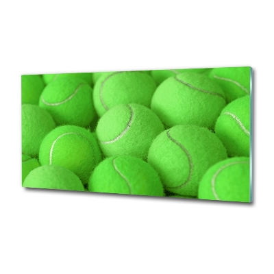 Cuadro de cristal templado moderno horizontal pelotas de tenis