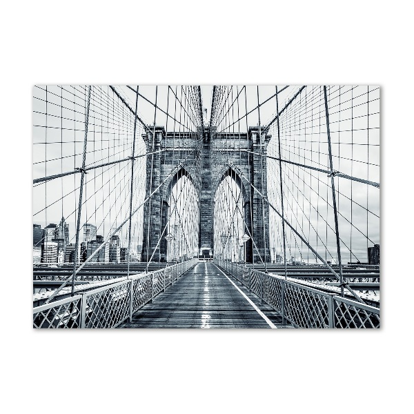 Foto en cristal de alta calidad con impresión uv horizontal Puente de Brooklyn