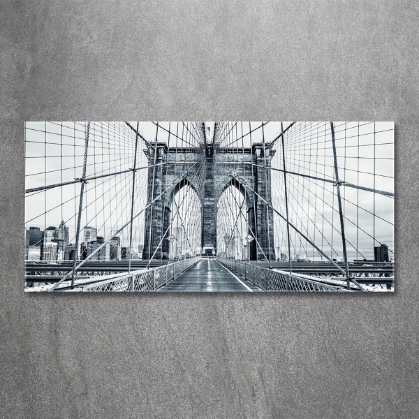 Foto en cristal de alta calidad con impresión uv horizontal Puente de Brooklyn
