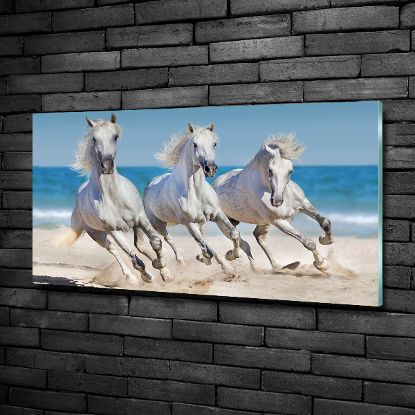 Foto en cristal de alta calidad con impresión uv horizontal Playa de los Caballos Blancos