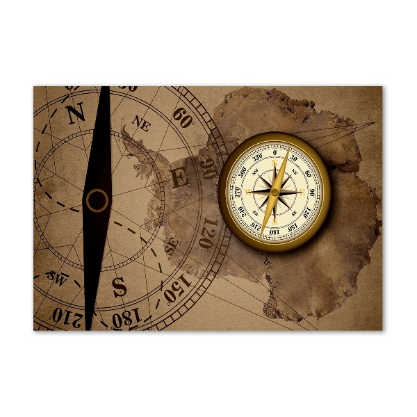 Foto en cristal de alta calidad con impresión uv horizontal Brújula