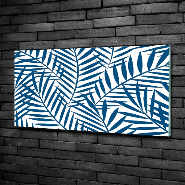 Foto en cristal de alta calidad con impresión uv horizontal hojas de palma