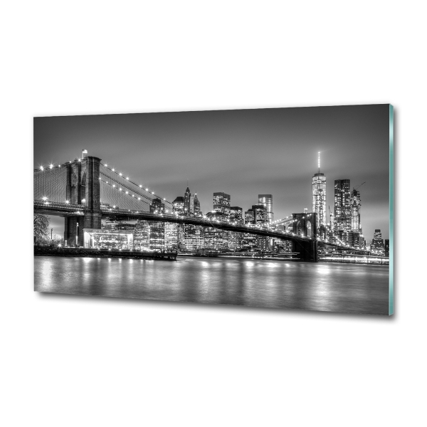 Foto en cristal de alta calidad con impresión uv horizontal Puente de Brooklyn