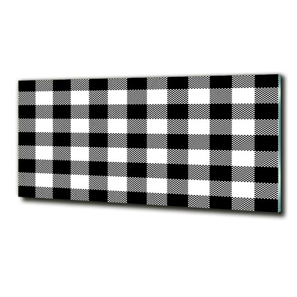 Cuadro decorativo de vidrio para salón horizontal Cuadros blancos y negros