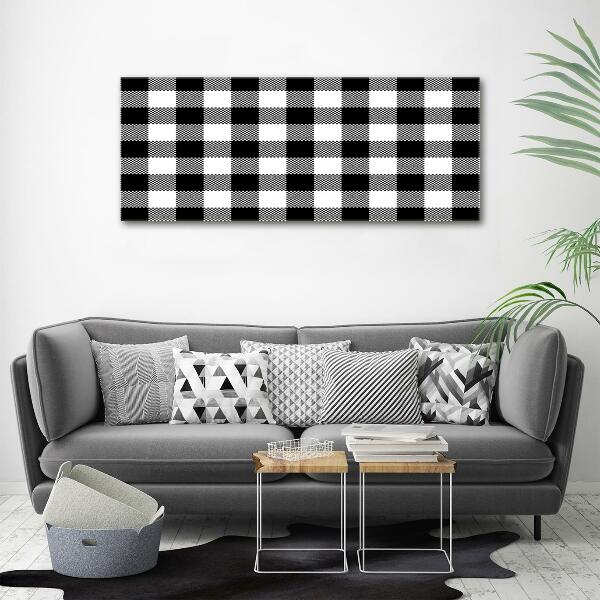 Cuadro decorativo de vidrio para salón horizontal Cuadros blancos y negros