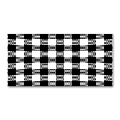 Cuadro decorativo de vidrio para salón horizontal Cuadros blancos y negros