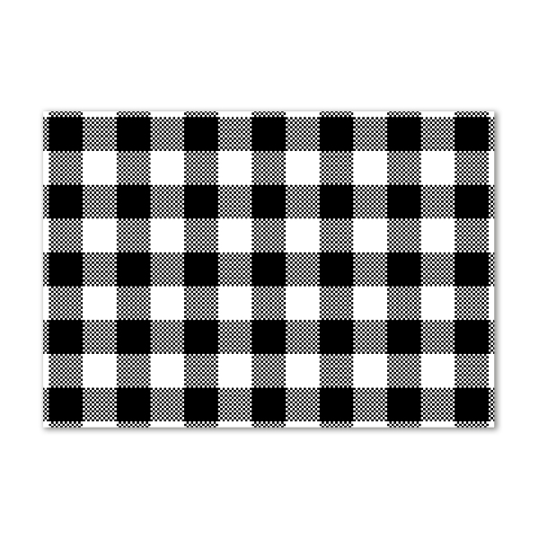 Cuadro decorativo de vidrio para salón horizontal Cuadros blancos y negros