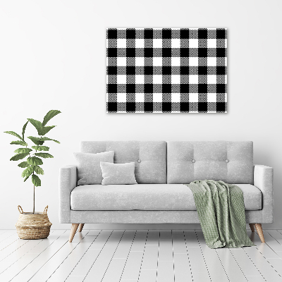 Cuadro decorativo de vidrio para salón horizontal Cuadros blancos y negros