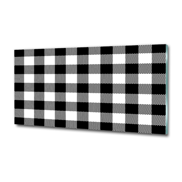 Cuadro decorativo de vidrio para salón horizontal Cuadros blancos y negros