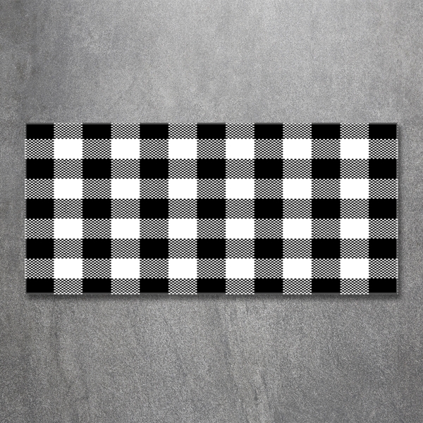 Cuadro decorativo de vidrio para salón horizontal Cuadros blancos y negros