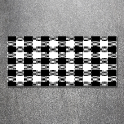Cuadro decorativo de vidrio para salón horizontal Cuadros blancos y negros