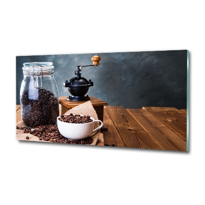 Foto en cristal de alta calidad con impresión uv horizontal Molinillo de café