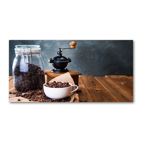 Foto en cristal de alta calidad con impresión uv horizontal Molinillo de café