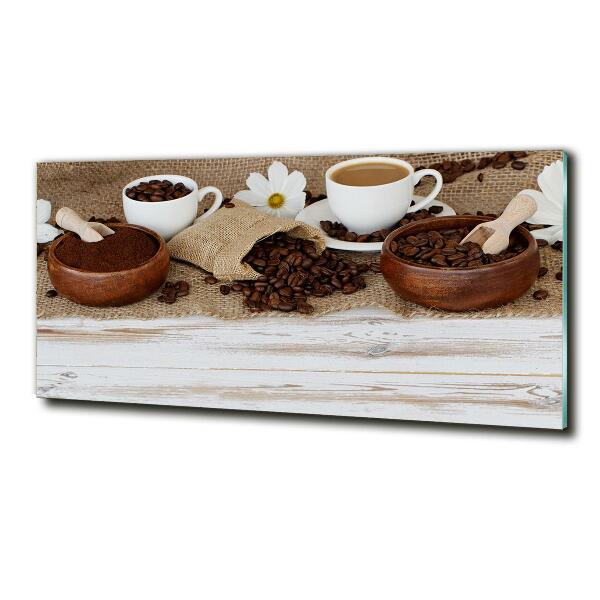 Impresión en cristal con acabado brillante horizontal Una taza de café