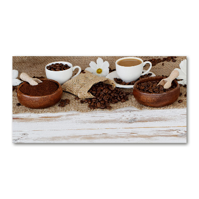 Impresión en cristal con acabado brillante horizontal Una taza de café