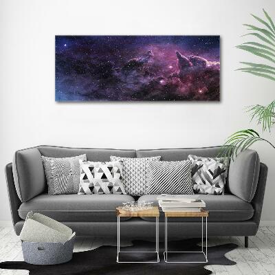 Cuadro decorativo de vidrio para salón horizontal Nebulosa