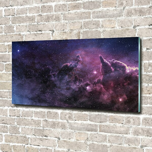 Cuadro decorativo de vidrio para salón horizontal Nebulosa