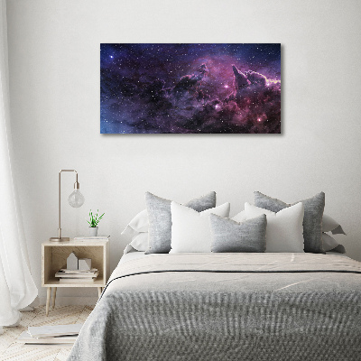 Cuadro decorativo de vidrio para salón horizontal Nebulosa