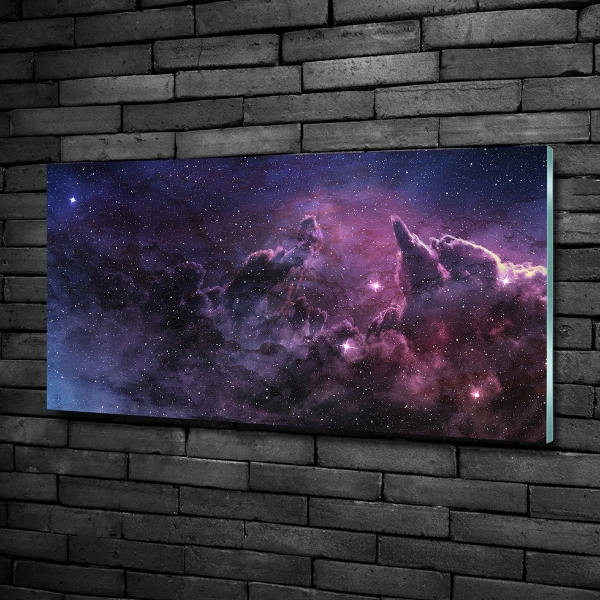 Cuadro decorativo de vidrio para salón horizontal Nebulosa