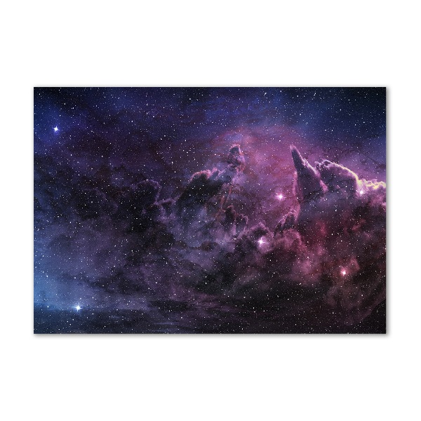 Cuadro decorativo de vidrio para salón horizontal Nebulosa