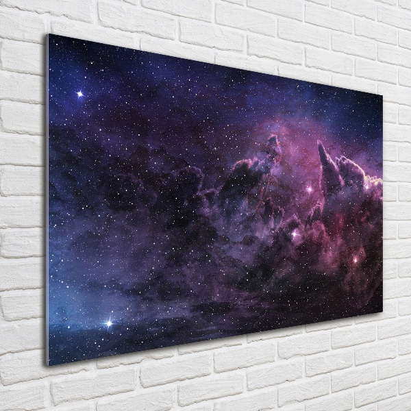 Cuadro decorativo de vidrio para salón horizontal Nebulosa