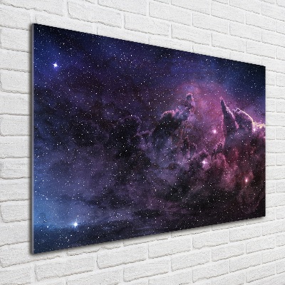 Cuadro decorativo de vidrio para salón horizontal Nebulosa