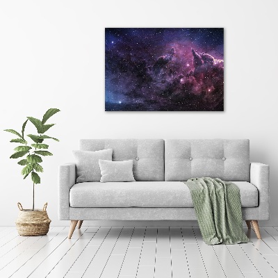Cuadro decorativo de vidrio para salón horizontal Nebulosa