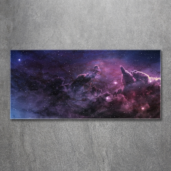 Cuadro decorativo de vidrio para salón horizontal Nebulosa