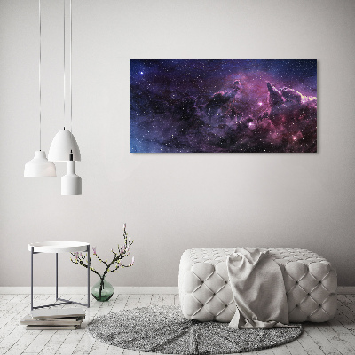 Cuadro decorativo de vidrio para salón horizontal Nebulosa