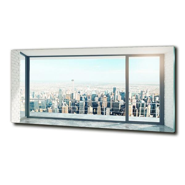 Impresión en cristal con acabado brillante horizontal Vista de la ciudad