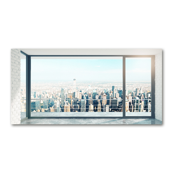 Impresión en cristal con acabado brillante horizontal Vista de la ciudad