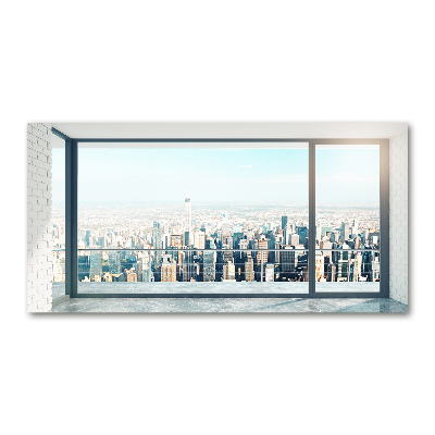 Impresión en cristal con acabado brillante horizontal Vista de la ciudad
