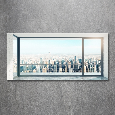 Impresión en cristal con acabado brillante horizontal Vista de la ciudad