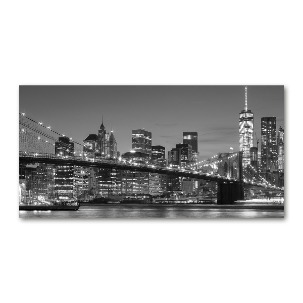 Foto obraz szkło hartowane Manhattan nocą