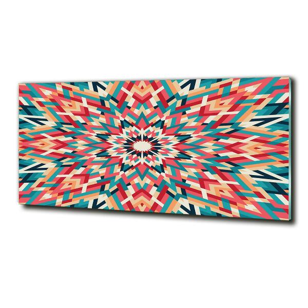 Cuadro decorativo de vidrio para salón horizontal Caleidoscopio