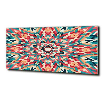 Cuadro decorativo de vidrio para salón horizontal Caleidoscopio