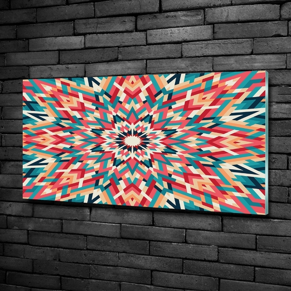 Cuadro decorativo de vidrio para salón horizontal Caleidoscopio