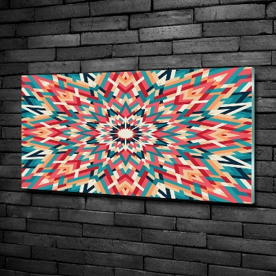 Cuadro decorativo de vidrio para salón horizontal Caleidoscopio