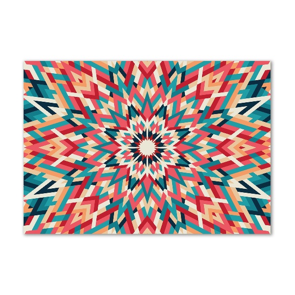 Cuadro decorativo de vidrio para salón horizontal Caleidoscopio