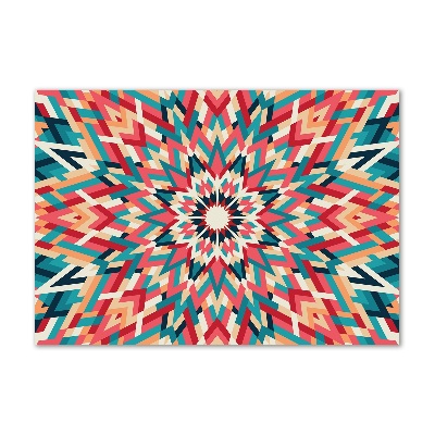 Cuadro decorativo de vidrio para salón horizontal Caleidoscopio
