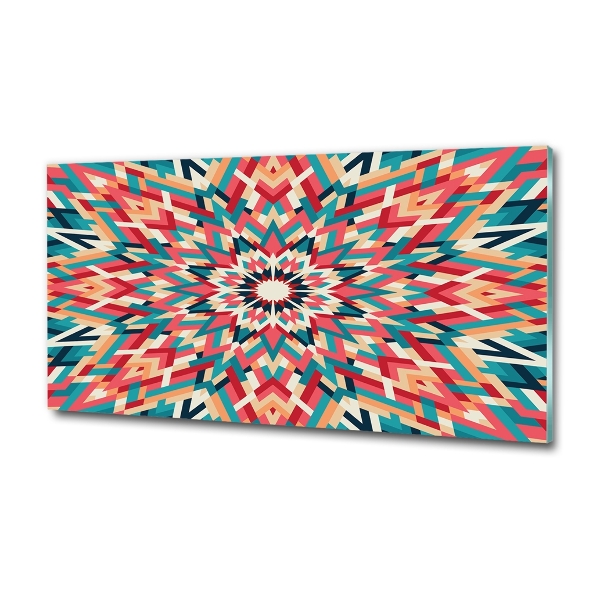 Cuadro decorativo de vidrio para salón horizontal Caleidoscopio
