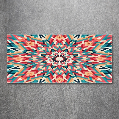 Cuadro decorativo de vidrio para salón horizontal Caleidoscopio
